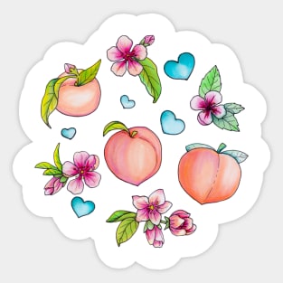 Pretty in Peach Sticker
